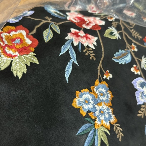 Johnny Was Renata Hobo Tote Leather Embroidered Bag - Picture 11 of 11